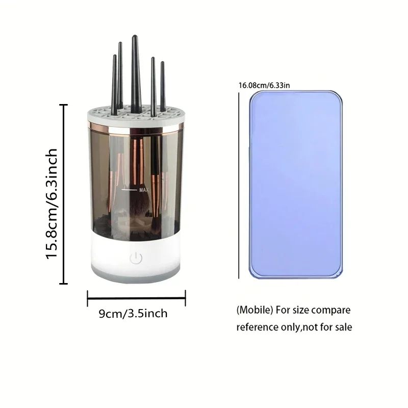 Limpiador eléctrico de brochas de maquillaje - GlowSpin®