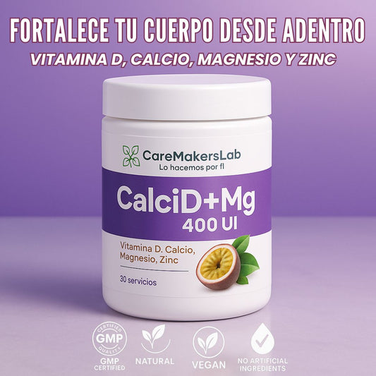 Vitamina D, Calcio, Magnesio y Zinc - CalciD+Mg®