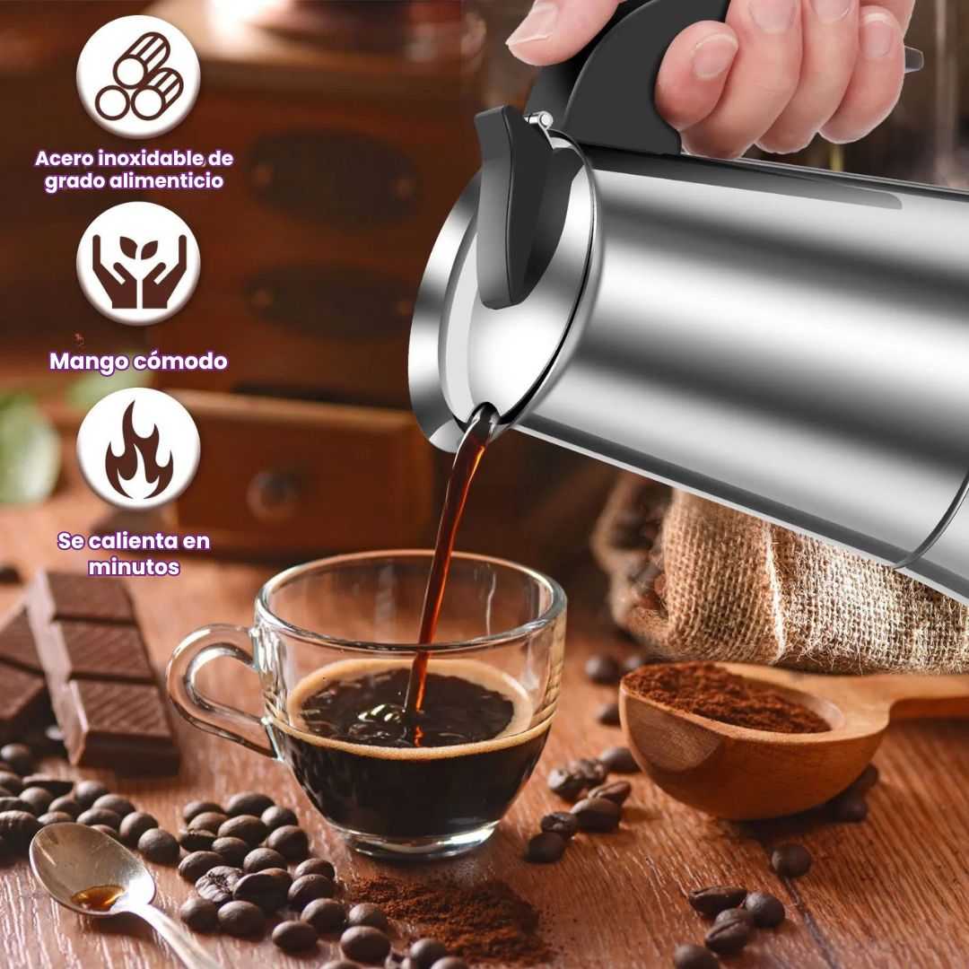 Cafetera Italiana de Acero Inoxidable - Caffenza®