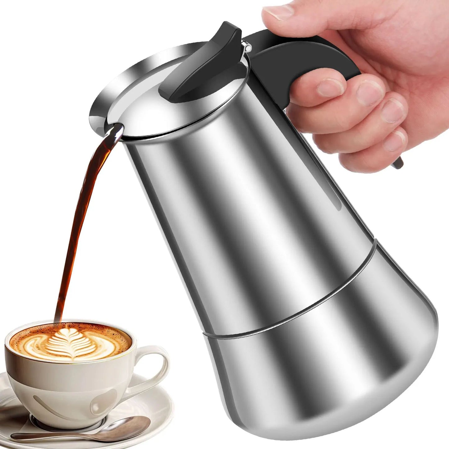 Cafetera Italiana de Acero Inoxidable - Caffenza®