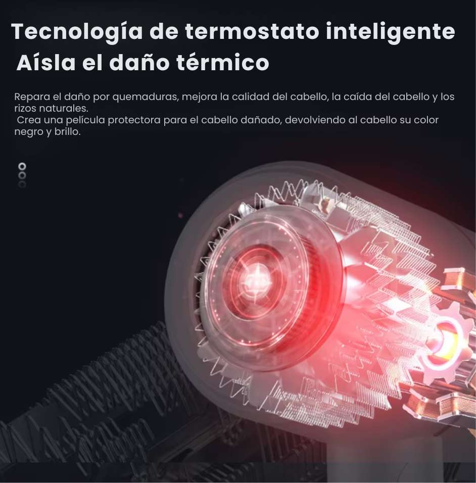 SECADOR DE CABELLO PLEGABLE CON LUZ AZUL - BlueGlow™