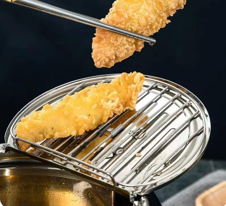 Olla Freidora de acero inoxidable con termómetro