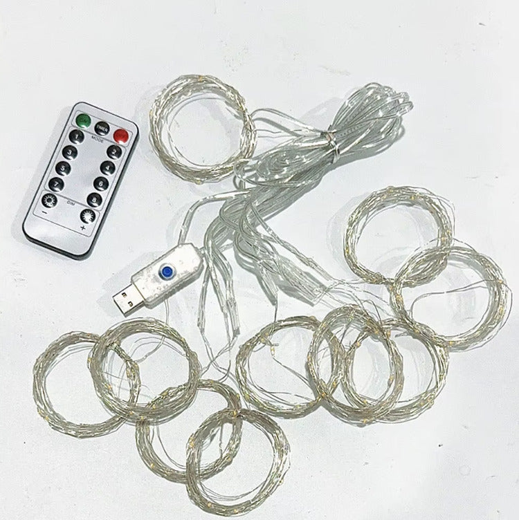 CORTINA DE LUCES LED NAVIDEÑAS con control remoto