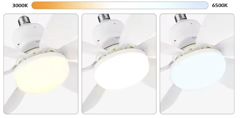 VENTILADOR CON LUZ LED 6 ASPAS