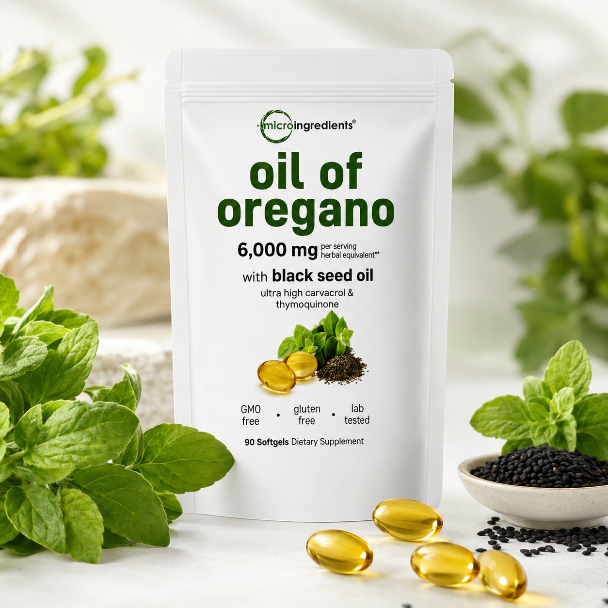 Aceite de Orégano con semilla negra - 90 cápsulas