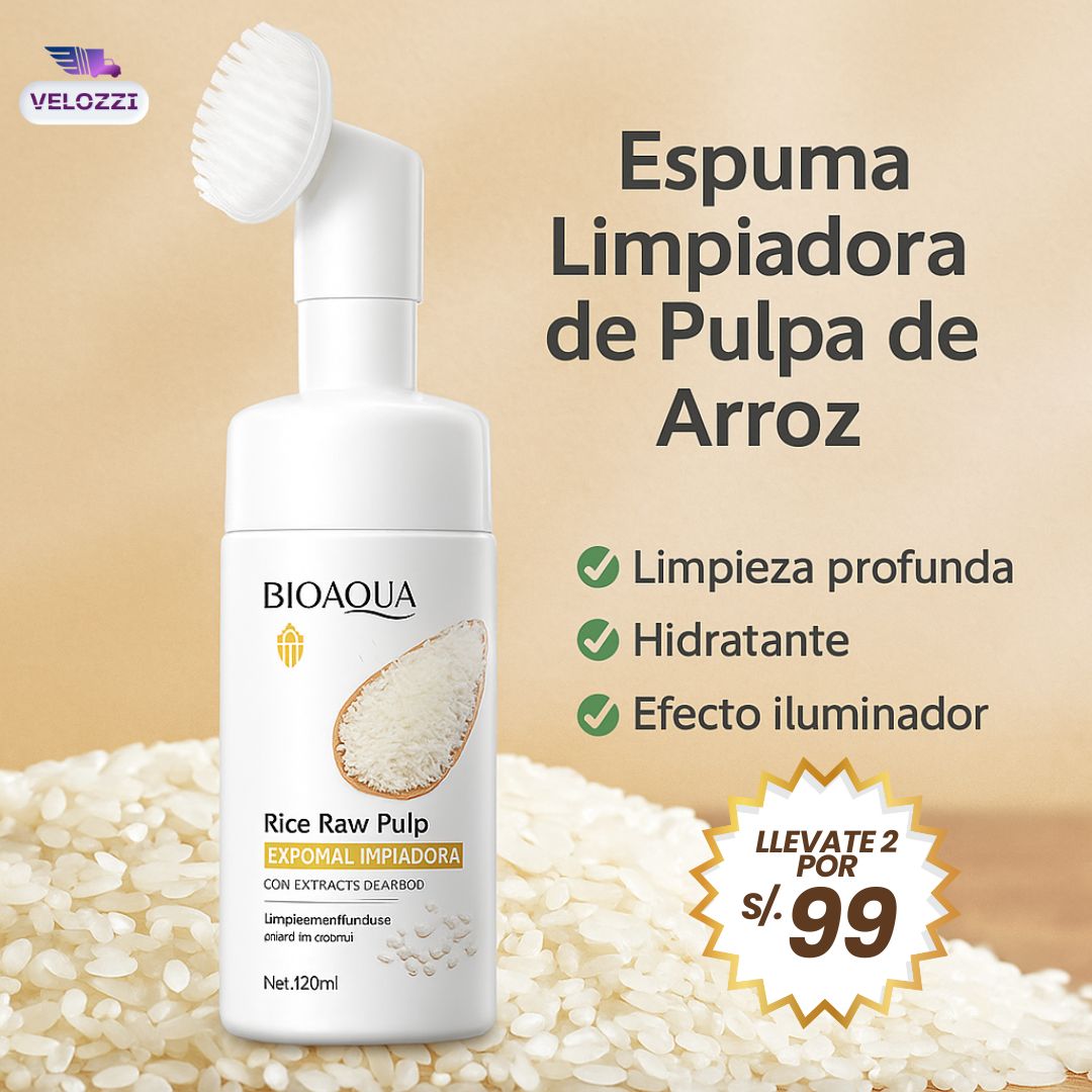 Mousse limpiador facial de arroz - Sakura Cleanser