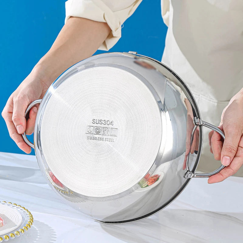 Olla Freidora de acero inoxidable con termometro