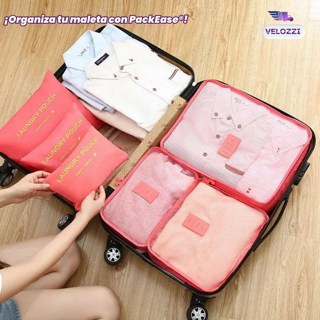PACK DE ORGANIZADORES DE MALETA 6 EN 1 - PackEasy®