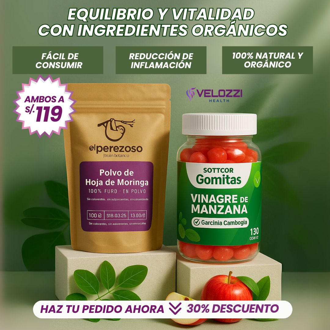 Pack Body Reset - Polvo de hoja de Moringa + Vinagre de Manzana
