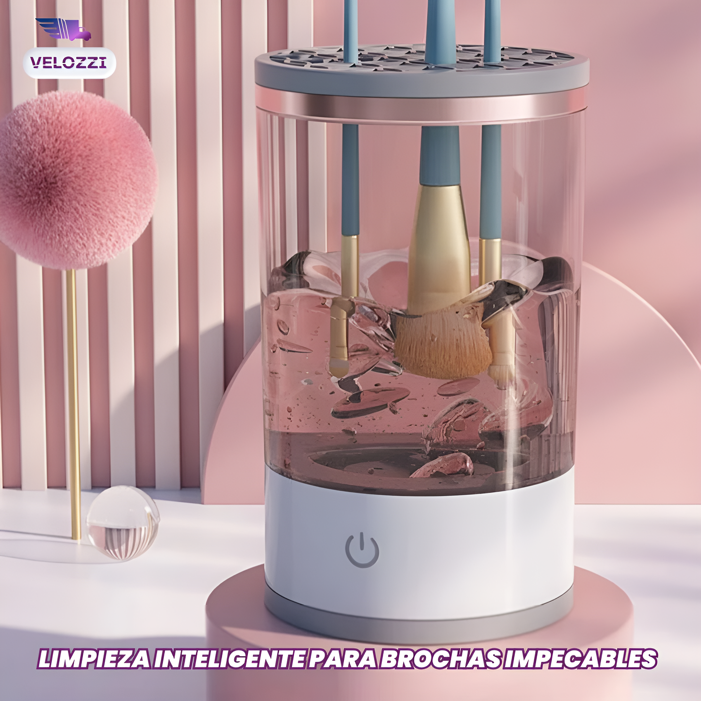 Limpiador eléctrico de brochas de maquillaje - GlowSpin®