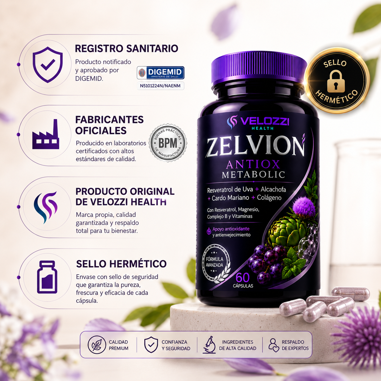 Zelvion® - Un suplemento de Velozzi Health