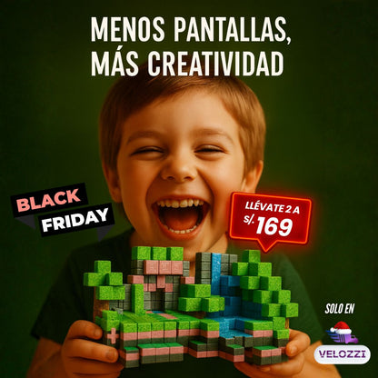 Juego de 100 bloques magnéticos Minecraft®