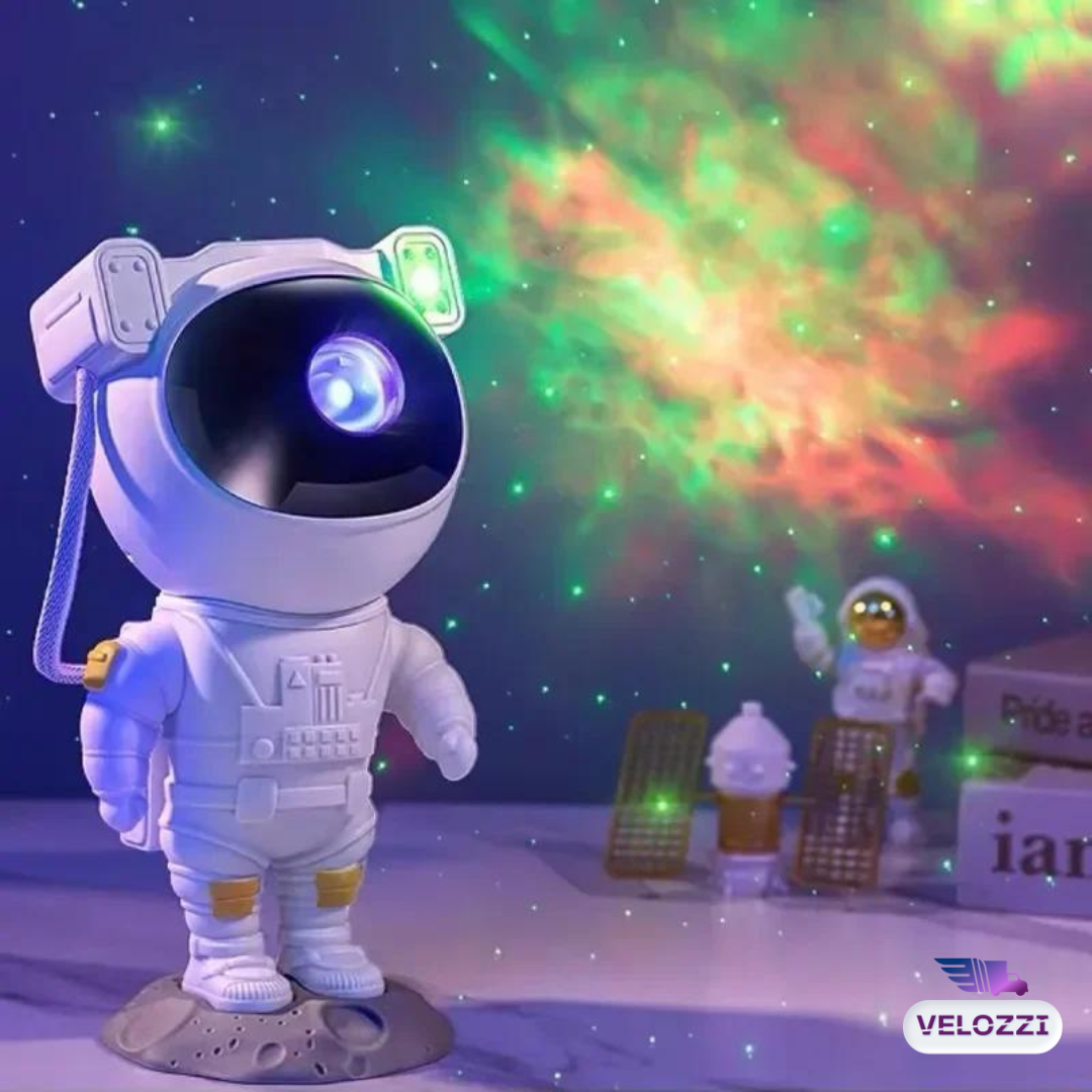 Astronauta proyector de galaxias