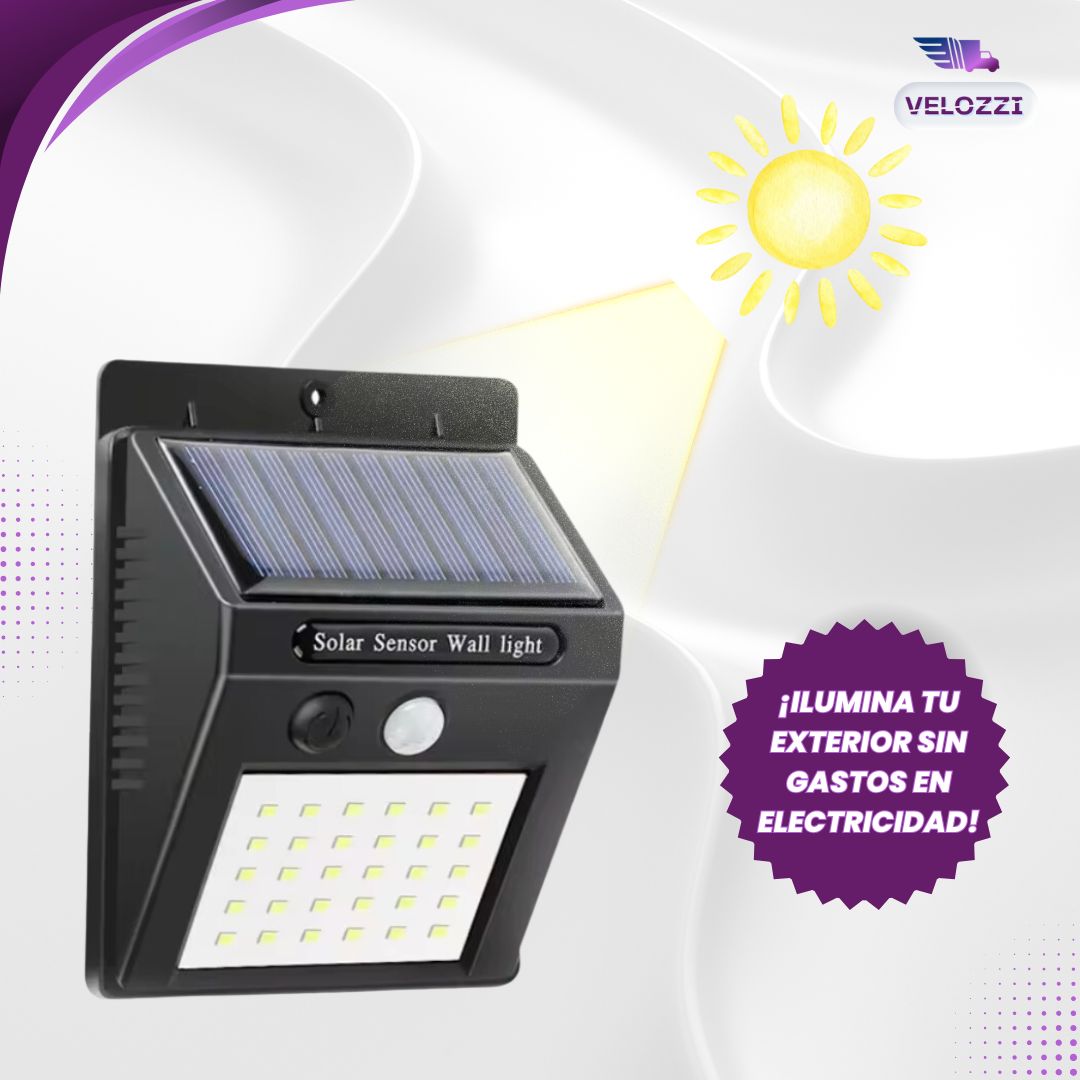 LÁMPARA SOLAR CON SENSOR DE MOVIMIENTO