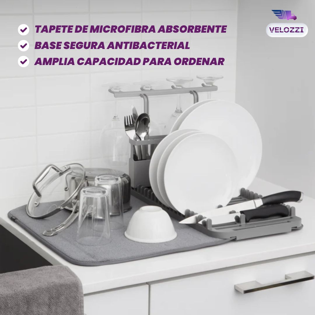 TAPETE MICROFIBRA + ESCURRIDOR 2 EN 1 - HomeDry®