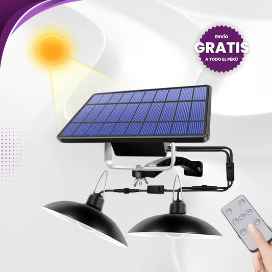 LÁMPARA SOLAR COLGANTE 2 EN 1
