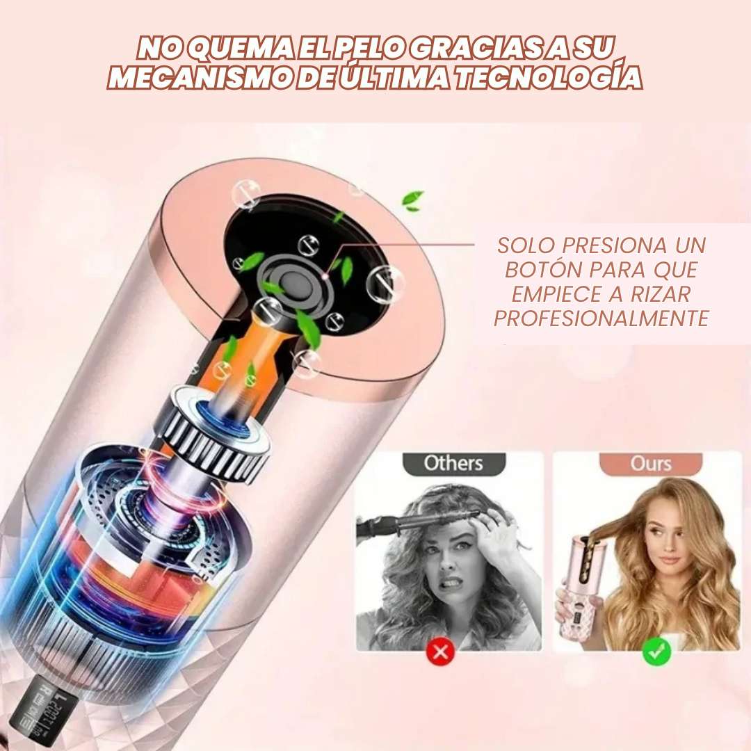 Rizador de pelo automático de 6 temperaturas